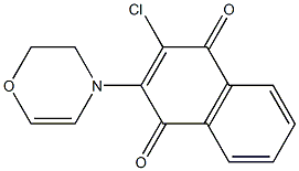2-[[3,4-Dihydro-2H-1,4-oxazin]-4-yl]-3-chloro-1,4-naphthoquinone Struktur