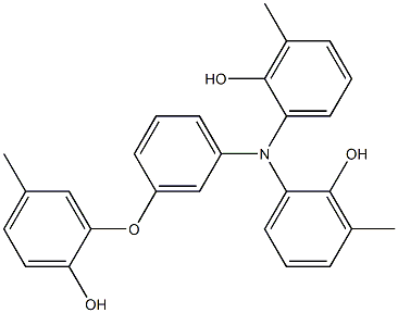 N,N-Bis(2-hydroxy-3-methylphenyl)-3-(2-hydroxy-5-methylphenoxy)benzenamine Structure