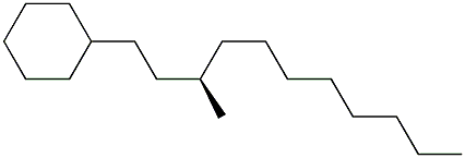 [R,(-)]-1-Cyclohexyl-3-methylundecane Structure