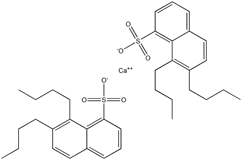 Bis(7,8-dibutyl-1-naphthalenesulfonic acid)calcium salt,,结构式