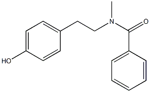 N-(4-ヒドロキシフェネチル)-N-メチルベンズアミド 化学構造式