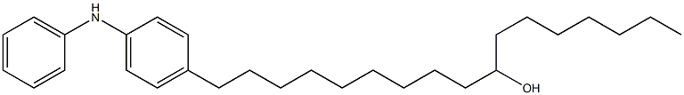 4-(10-Hydroxyheptadecyl)phenylphenylamine Structure