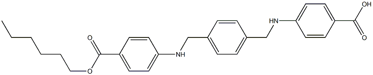 4,4'-[p-Phenylenebis(methylene)bis(imino)]bis[benzoic acid hexyl] ester Struktur