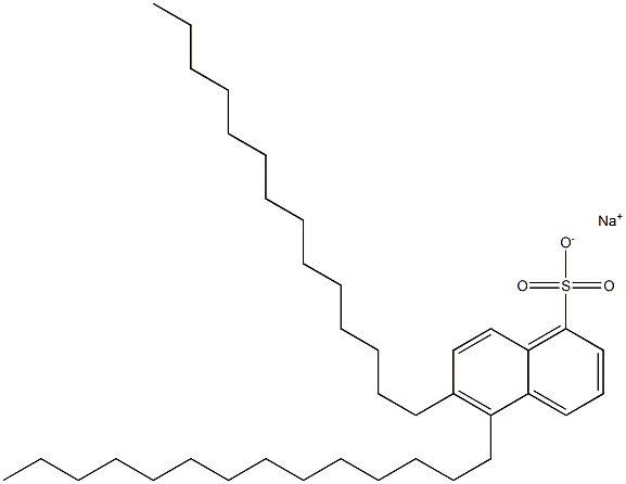 5,6-Ditetradecyl-1-naphthalenesulfonic acid sodium salt,,结构式