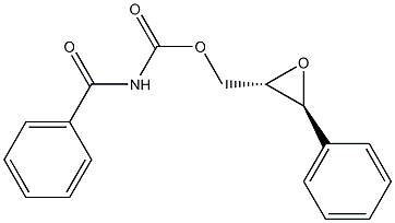 N-ベンゾイルカルバミド酸[[(2S,3S)-2-フェニルオキシラン]-3-イルメチル] 化学構造式