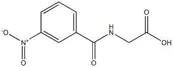 N-(3-Nitrobenzoyl)glycine 结构式