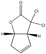 (1S,5R)-4,4-Dichloro-2-oxabicyclo[3.3.0]oct-6-en-3-one Structure