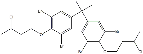 2,2-ビス[3,5-ジブロモ-4-(3-クロロブトキシ)フェニル]プロパン 化学構造式