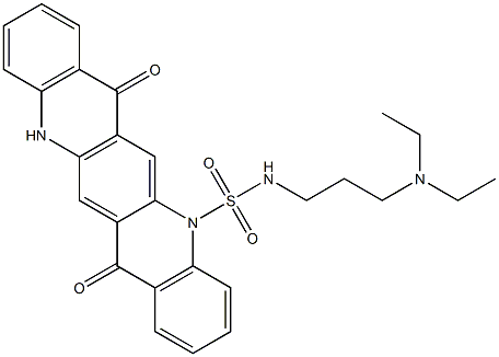 N-[3-(Diethylamino)propyl]-5,7,12,14-tetrahydro-7,14-dioxoquino[2,3-b]acridine-5-sulfonamide Structure