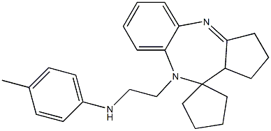 9-[2-(4-Methylanilino)ethyl]-1,2,3,9,10,10a-hexahydrospiro[benzo[b]cyclopenta[e][1,4]diazepine-10,1'-cyclopentane] Structure