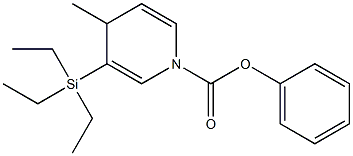 1,4-Dihydro-4-methyl-3-(triethylsilyl)pyridine-1-carboxylic acid phenyl ester 结构式