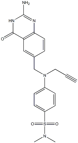 4-[N-[(2-Amino-3,4-dihydro-4-oxoquinazolin)-6-ylmethyl]-N-(2-propynyl)amino]-N,N-dimethylbenzenesulfonamide