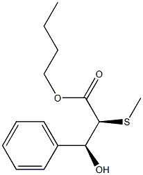 (2S,3S)-2-(Methylthio)-3-hydroxy-3-phenylpropanoic acid butyl ester Struktur
