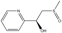 (1S)-1-(2-ピリジル)-2-メチルスルフィニルエタノール 化学構造式