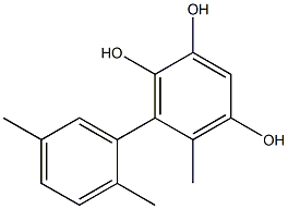 6-(2,5-Dimethylphenyl)-5-methylbenzene-1,2,4-triol,,结构式
