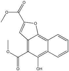 5-Hydroxynaphtho[1,2-b]furan-2,4-dicarboxylic acid dimethyl ester Struktur