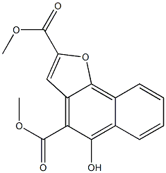 5-Hydroxynaphtho[1,2-b]furan-2,4-dicarboxylic acid dimethyl ester,,结构式