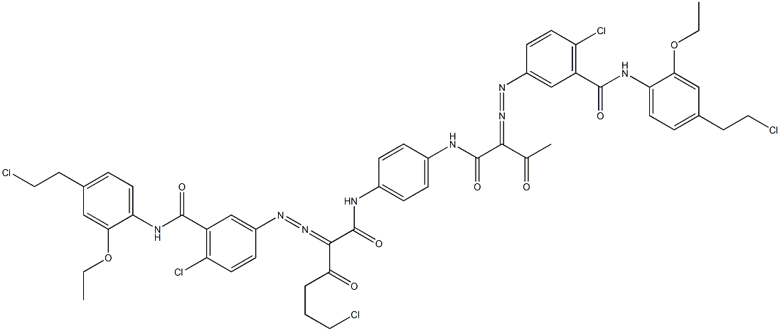 3,3'-[2-(2-Chloroethyl)-1,4-phenylenebis[iminocarbonyl(acetylmethylene)azo]]bis[N-[4-(2-chloroethyl)-2-ethoxyphenyl]-6-chlorobenzamide]