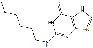 N-ヘキシルグアニン 化学構造式