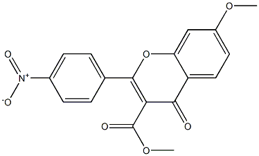 7-Methoxy-2-[4-nitrophenyl]-4-oxo-4H-1-benzopyran-3-carboxylic acid methyl ester Structure