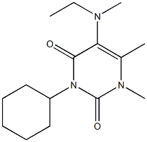 3-Cyclohexyl-1,6-dimethyl-5-(N-ethyl-N-methylamino)uracil|