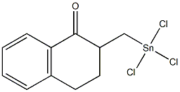 3,4-ジヒドロ-2-[(トリクロロスタンニル)メチル]ナフタレン-1(2H)-オン 化学構造式