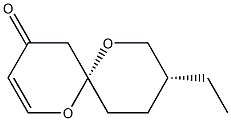 (6R,9R)-9-Ethyl-1,7-dioxaspiro[5.5]undec-2-en-4-one Structure