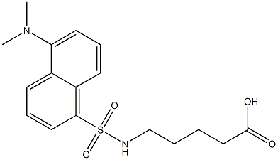 5-[[(5-Dimethylamino-1-naphtyl)sulfonyl]amino]pentanoic acid,,结构式