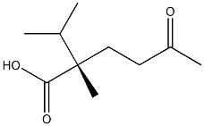 [S,(+)]-2-Isopropyl-2-methyl-5-oxohexanoic acid,,结构式
