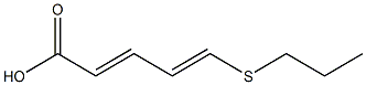 (2E,4E)-5-Propylthio-2,4-pentadienoic acid Struktur