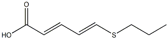 (2E,4E)-5-Propylthio-2,4-pentadienoic acid Structure