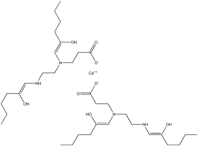 Bis[3-[N-(2-hydroxy-1-hexenyl)-N-[2-(2-hydroxy-1-hexenylamino)ethyl]amino]propionic acid]calcium salt