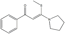 (Z)-3-(Methylthio)-3-(pyrrolidin-1-yl)-1-phenyl-2-propen-1-one,,结构式