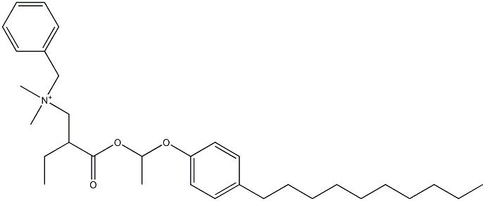 N,N-Dimethyl-N-benzyl-N-[2-[[1-(4-decylphenyloxy)ethyl]oxycarbonyl]butyl]aminium Structure