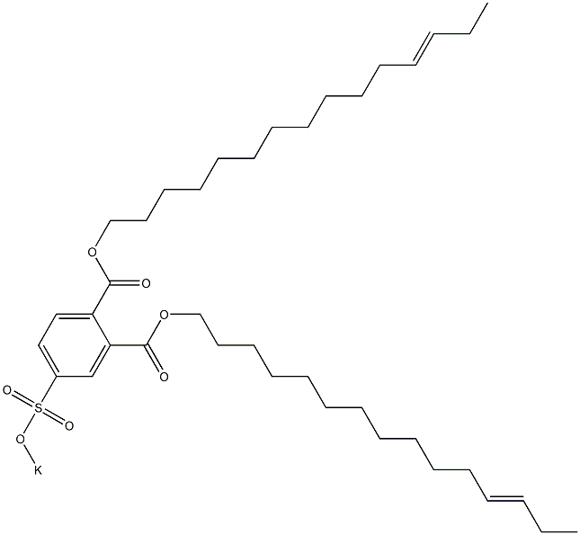 4-(Potassiosulfo)phthalic acid di(12-pentadecenyl) ester Structure