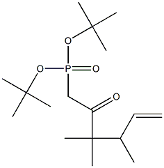 (3,3,4-Trimethyl-2-oxo-5-hexenyl)phosphonic acid di-tert-butyl ester Struktur