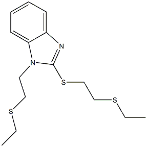 1-[2-(Ethylthio)ethyl]-2-[2-(ethylthio)ethylthio]-1H-benzimidazole Structure