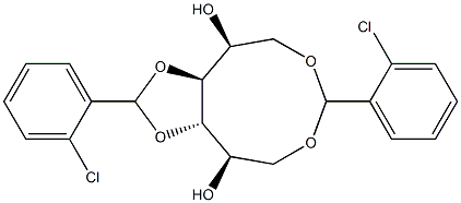 1-O,6-O:3-O,4-O-Bis(2-chlorobenzylidene)-L-glucitol,,结构式