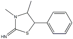 3,4-Dimethyl-5-phenyl-2-thiazolidinimine,,结构式