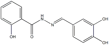 1-(3,4-Dihydroxybenzylidene)-2-(2-hydroxybenzoyl)hydrazine 结构式