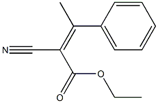 2-Cyano-3-phenyl-2-butenoic acid ethyl ester Struktur