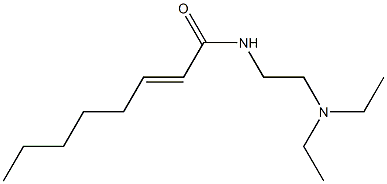 N-[2-(ジエチルアミノ)エチル]-2-オクテンアミド 化学構造式