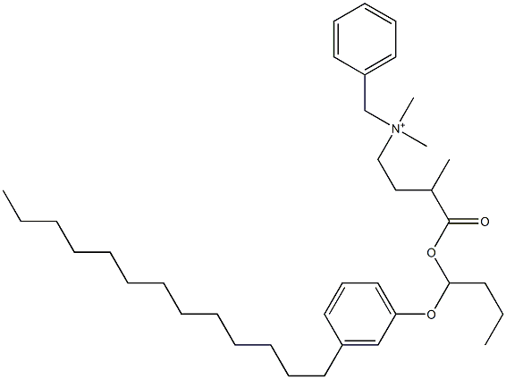 N,N-Dimethyl-N-benzyl-N-[3-[[1-(3-tridecylphenyloxy)butyl]oxycarbonyl]butyl]aminium,,结构式