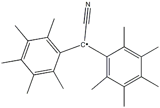 Bis(2,3,4,5,6-pentamethylphenyl)(cyano)methyl radical Structure