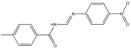 N1-(4-メチルベンゾイル)-N2-(4-ニトロフェニル)ホルムアミジン 化学構造式