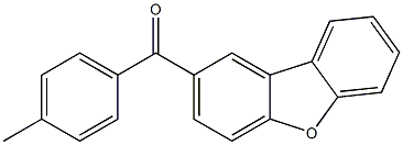 2-(p-メチルベンゾイル)ジベンゾフラン 化学構造式