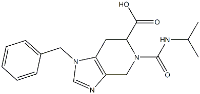 1-Benzyl-4,5,6,7-tetrahydro-5-isopropylcarbamoyl-1H-imidazo[4,5-c]pyridine-6-carboxylic acid 结构式