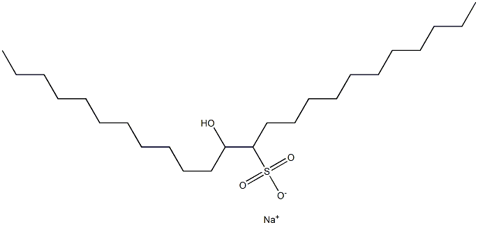 13-Hydroxytetracosane-12-sulfonic acid sodium salt,,结构式
