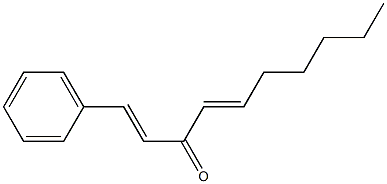 1-フェニル-1,4-デカジエン-3-オン 化学構造式