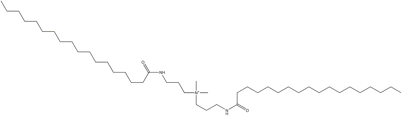 Dimethylbis(3-octadecanoylaminopropyl)aminium,,结构式